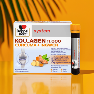 Doppelherz® system KOLLAGEN 11.000 KURKUMA + IMBIR, 30 ampułek po 25 ml