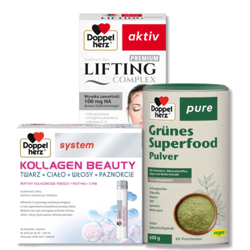 Zestaw Piękno i Witalność od Środka Doppelherz® | 3 produkty na grafice
