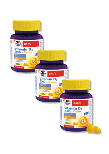 Doppelherz® aktiv Witamina D3 2000 j.m. 40 żelek  3 opakowania
