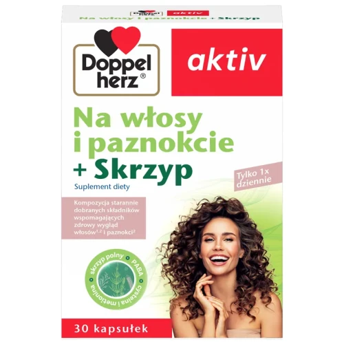 Doppelherz aktiv Na włosy i paznokcie + Skrzyp, 30 kapsułek