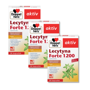 3x Doppelherz® aktiv Lecytyna 1200 Forte, 3x30 kapsułek ZESTAW