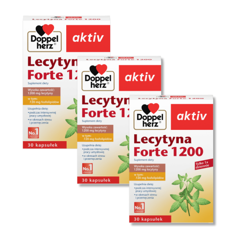 3x Doppelherz® aktiv Lecytyna 1200 Forte, 3x30 kapsułek