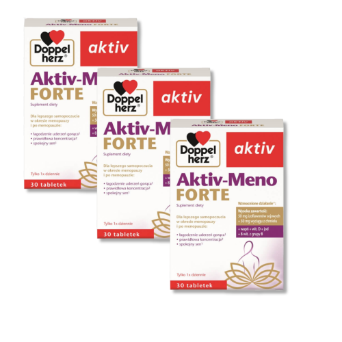 3x Doppelherz® aktiv Aktiv-Meno FORTE, 3x30 tabletek ZESTAW