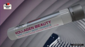 Ampułka suplementu Doppelherz Kollagen Beauty, wspierającego zdrowie urody - twarz, ciało, włosy, paznokcie