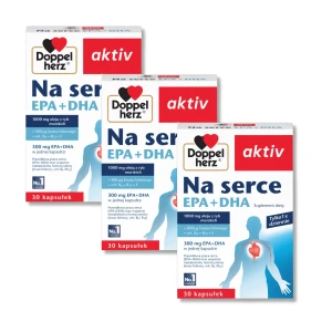 3x Doppelherz® aktiv Na serce EPA+DHA, 3x30 kapsułek ZESTAW