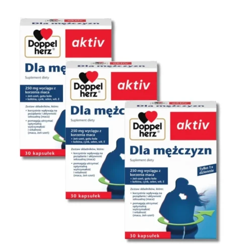 3x Doppelherz aktiv Dla mężczyzn, 3x30 kapsułek ZESTAW
