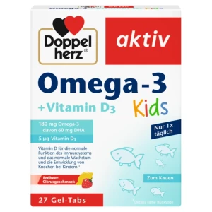 Doppelherz® aktiv Omega-3 + Witamina D3 KIDS, 27 żelek