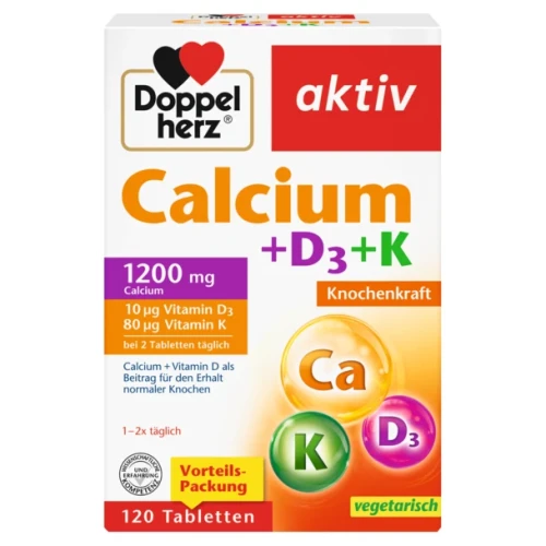 opakowanie produktu doppelherz aktiv wapń, d3, K