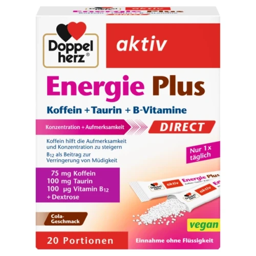 Opakowanie produktu Doppelherz energia z kofeiną i tauryną