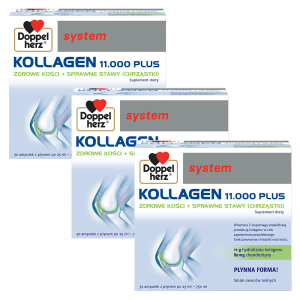 3x Doppelherz® system KOLLAGEN  11.000 PLUS, 3x30 ampułek ZESTAW
