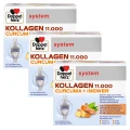 3x Doppelherz system KOLLAGEN 11.000 KURKUMA + IMBIR, 30 ampułek ZESTAW