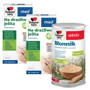 2x Doppelherz® med Na drażliwe jelita + Doppelherz® aktiv Błonnik ZESTAW