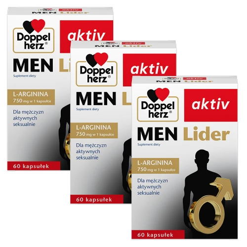 3x Doppelherz aktiv MEN Lider, 3x60 kapsułek ZESTAW
