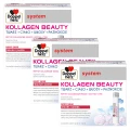 3x Doppelherz® system KOLLAGEN BEAUTY, Malina i jagoda, 3x30 ampułek po 25ml
