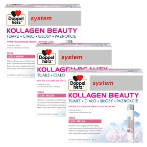 3x Doppelherz® system KOLLAGEN BEAUTY 3x30 ampułek  ZESTAW