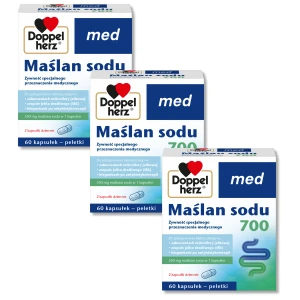 3x Doppelherz® med Maślan sodu 700, 3x60 kapsułek ZESTAW