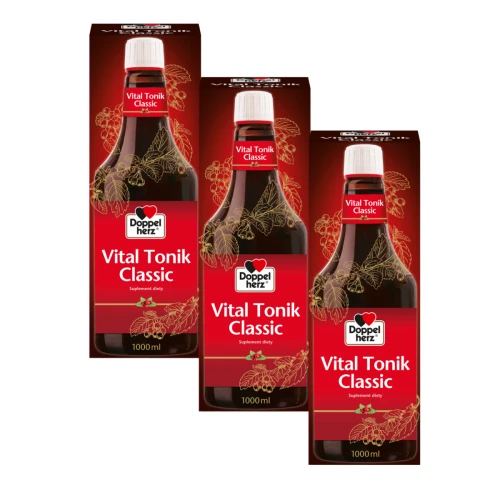 3x Doppelherz® Tonik Classic Okazjonalny, Płyn 3x1000ml ZESTAW