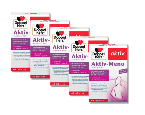 5x Doppelherz aktiv Meno, 5x60 tabletek ZESTAW