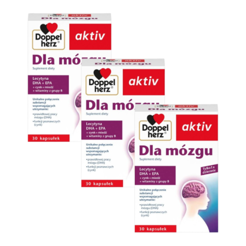 3x Doppelherz® aktiv Dla mózgu, 3x 30 kapsułek ZESTAW