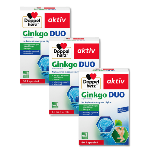 3x Doppelherz® aktiv Ginkgo Duo, 3x60 kapsułek