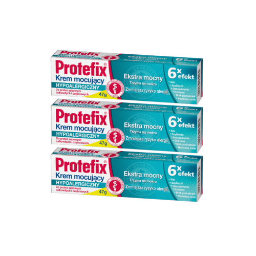 3x Protefix® Krem mocujący HYPOALERGICZNY, 3x47 g ZESTAW