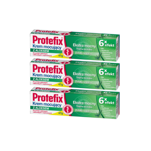 3x Protefix® Krem mocujący z ALOESEM, 3x47 g ZESTAW