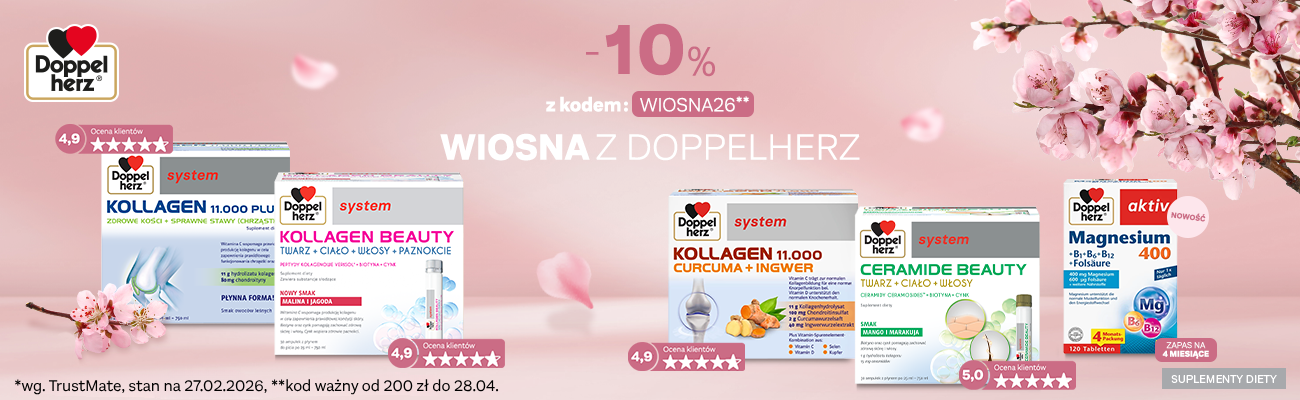 banner prezentujący promocję z okazji dnia kobiet w sklepie doppelherz