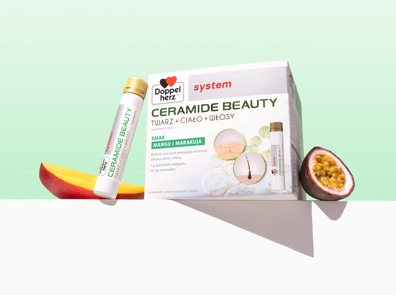 Doppelherz system CERAMIDE BEAUTY – Ceramidy w Płynie dla Skóry i Włosów
